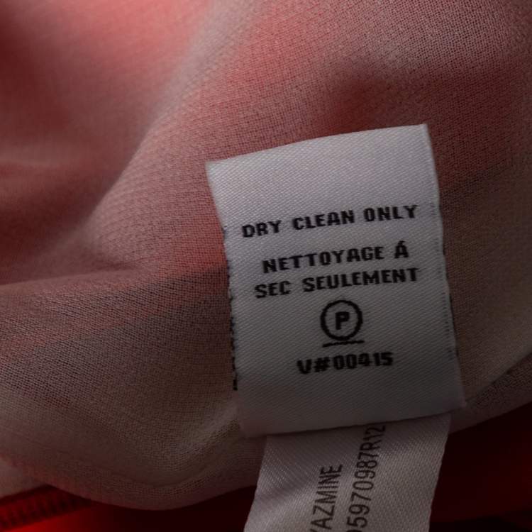 Pre Owned Diane Von Furstenberg Atomic Orange Fitted Short Sleeve Yazmine Dress S