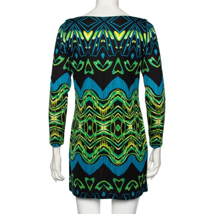 Pre Owned Diane von Furstenberg Multicolor Printed Silk Tacita Tunic Dress S