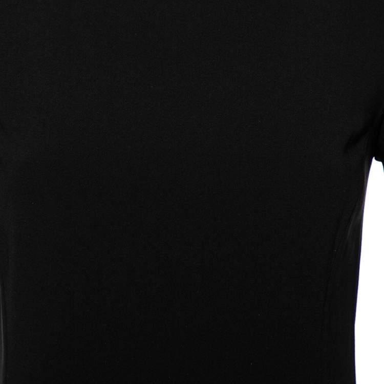 Pre Owned Diane von Furstenberg Black Crepe Hansine Flared Short Dress S