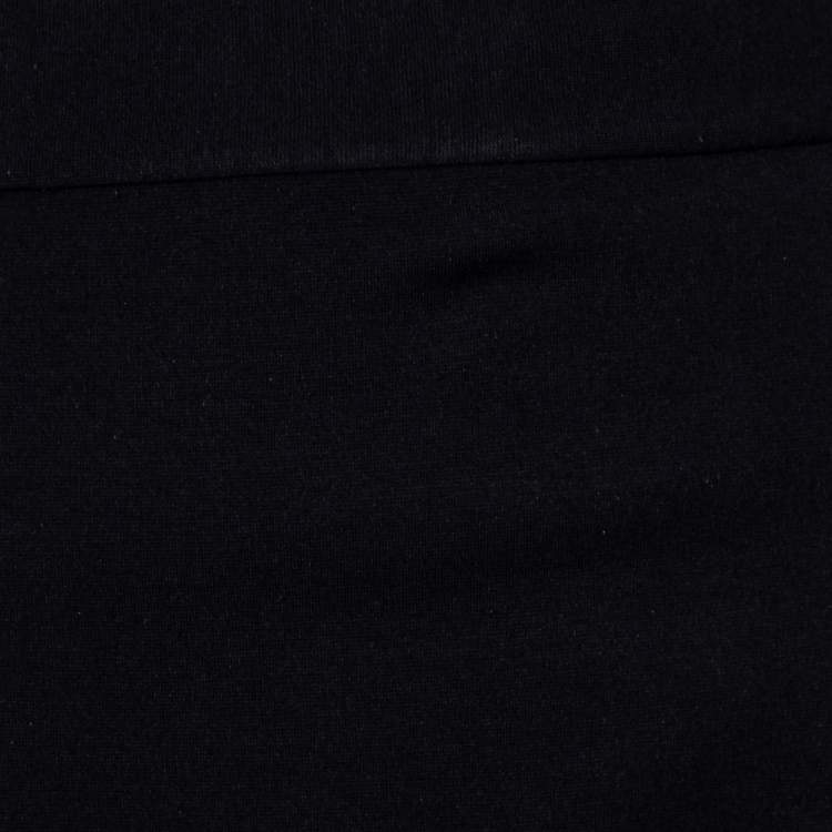 Pre Owned Diane von Furstenberg Black Knit Meg Zip Pencil Skirt S 