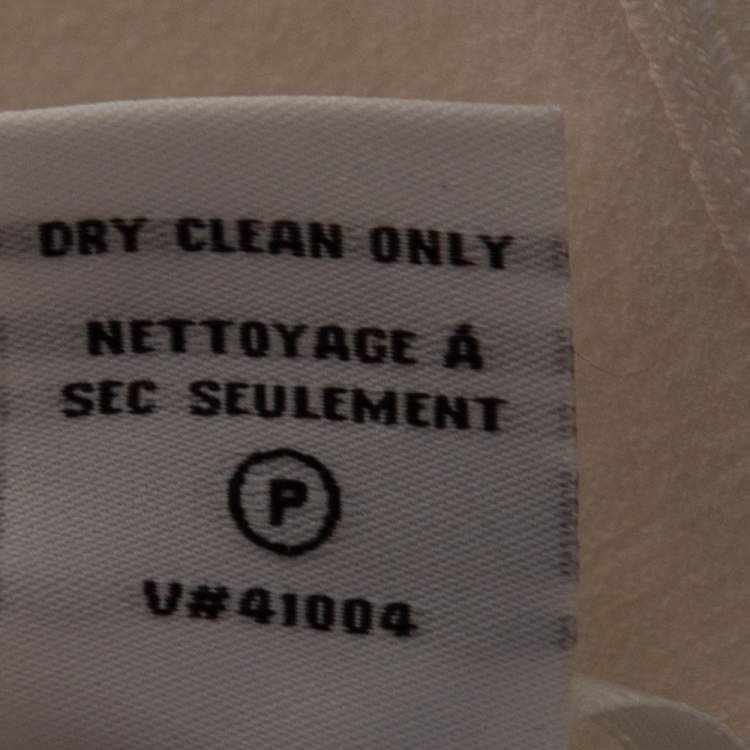 Pre Owned Diane von Furstenberg White Jersey Sleeveless Flutter Perry Dress M