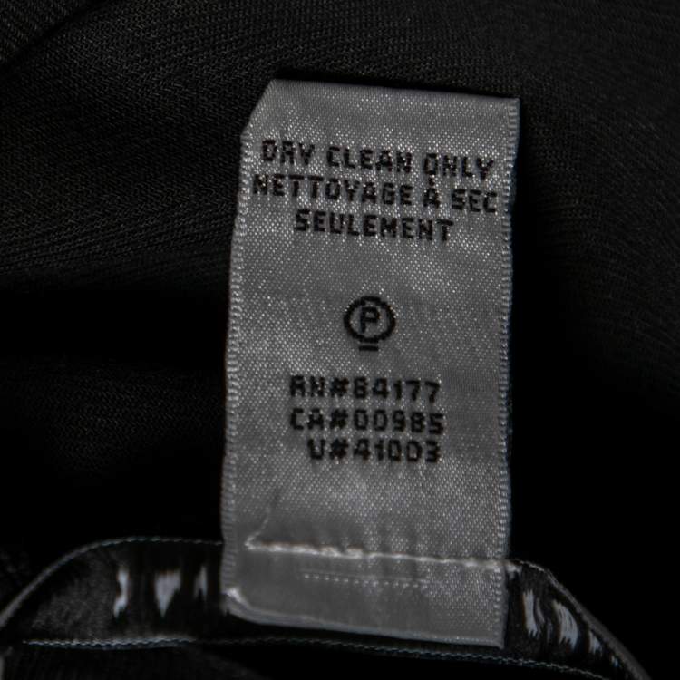Pre Owned Diane von Furstenberg Black Cotton & Wool Elsie Top L