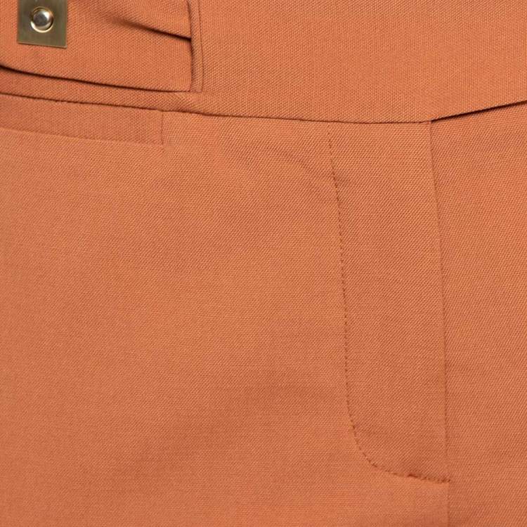 Pre Owned Diane Von Furstenberg Brown Wool Flared Leg Fimby Trousers S