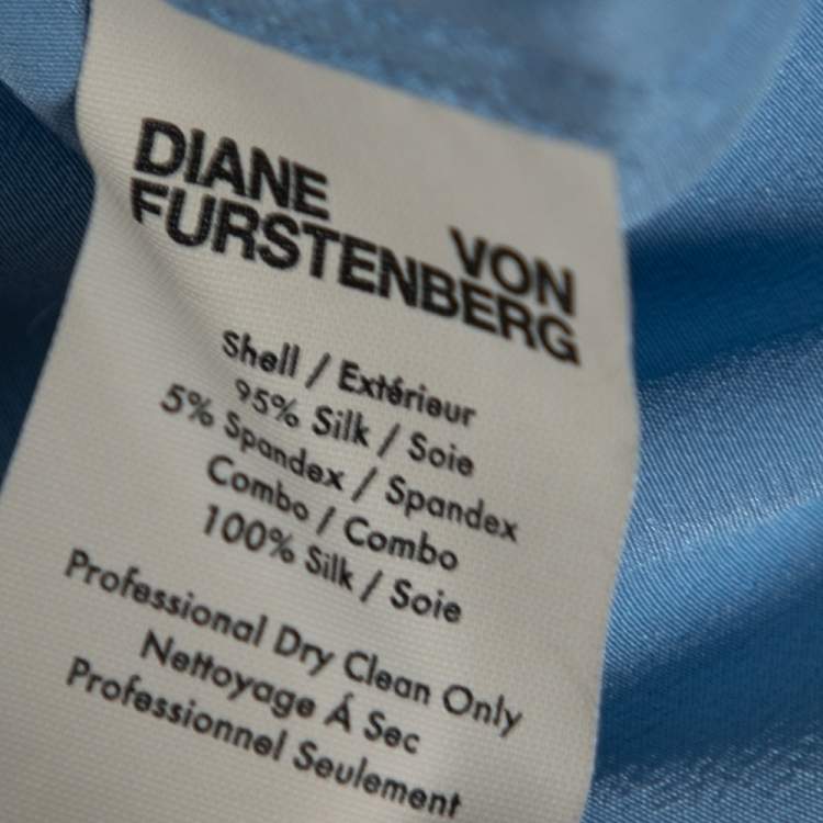 Pre Owned Diane von Furstenberg Multicolor Floral Printed Long Sleeves Top L