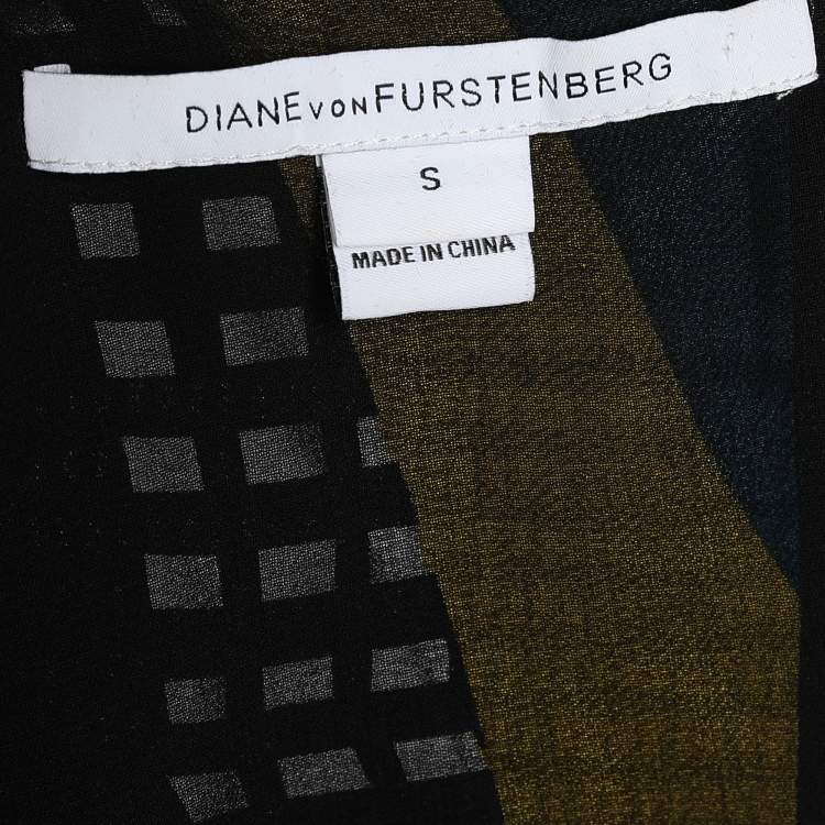 Pre Owned Diane Von Furstenberg Multicolor Sequin Embellished Silk Jackie Top S 