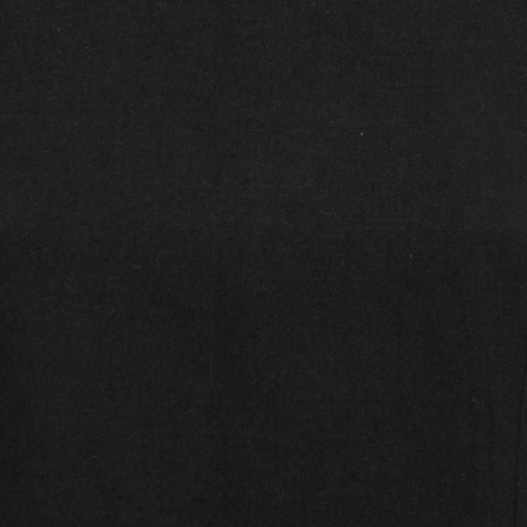 Pre Owned Diane Von Furstenberg Black Knit Sleeveless Peplum Top L