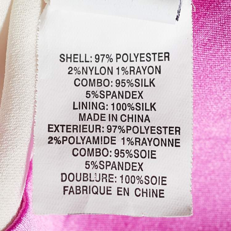 Pre Owned Diane Von Furstenberg White & Pink Sequined Shift Dress M