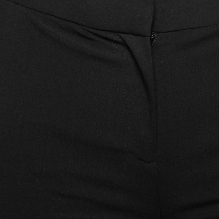 Pre Owned Diane Von Furstenberg Black Wool Trousers XS