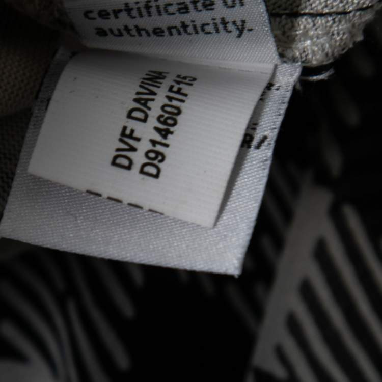 Pre Owned Diane von Furstenberg Black/White Checkered Silk Maxi Dress L