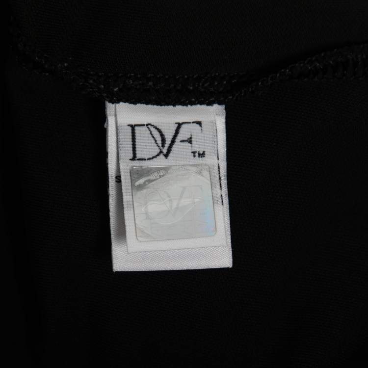 مملوكة مسبقًا Diane von Furstenberg Black Jersey Wrap Dress M