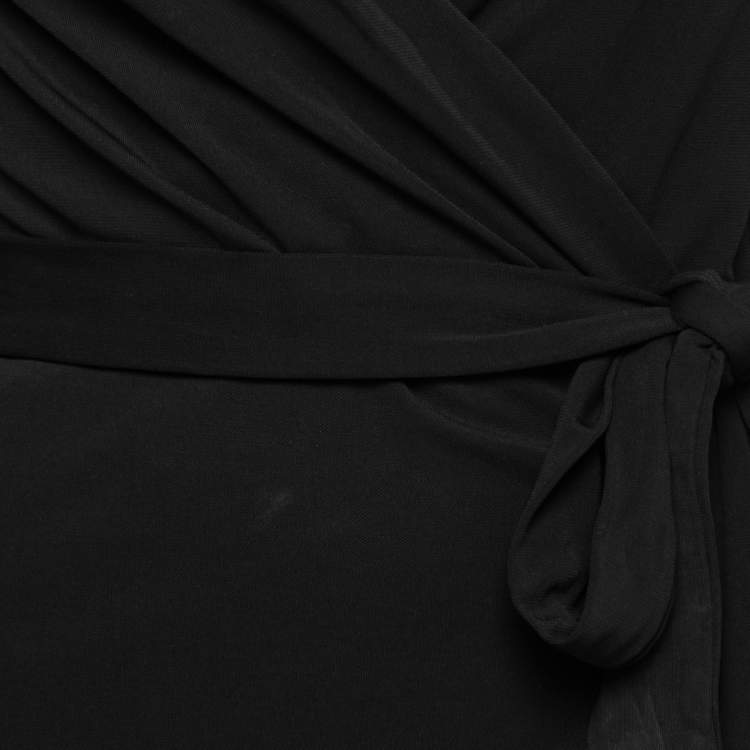 مملوكة مسبقًا Diane von Furstenberg Black Jersey Wrap Dress M