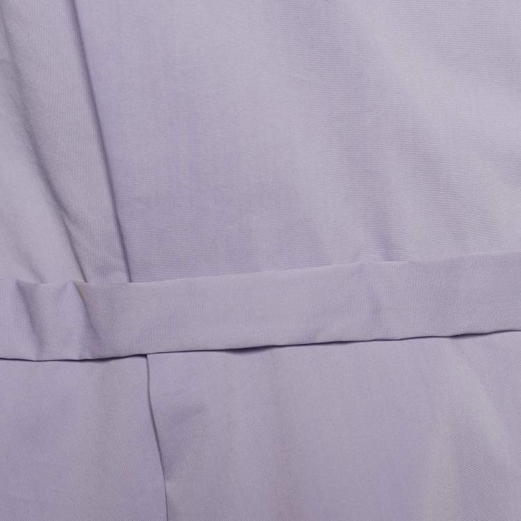 Pre Owned Diane von Furstenberg Lilac Cotton Robin Wrap Dress M