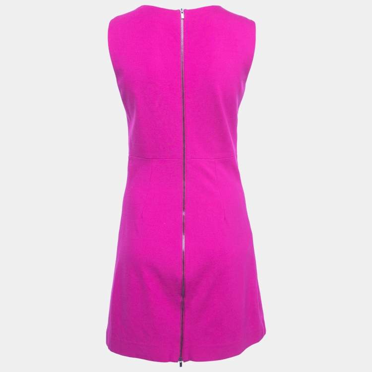 Pre Owned Diane von Furstenberg Pink Knit Capreena Mini Dress S