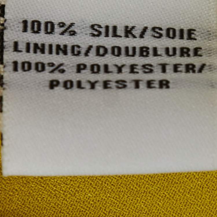 Pre Owned Diane Von Furstenberg Yellow Silk Wrap Around Midi Dress S