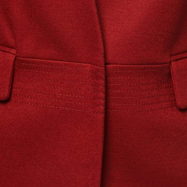 Pre Owned Diane Von Furstenberg Brown Wool Single Button Blazer M