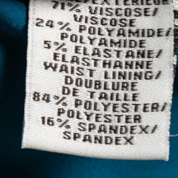 Pre Owned Diane Von Furstenberg Blue Jersey Ruched Bodycon Dress S