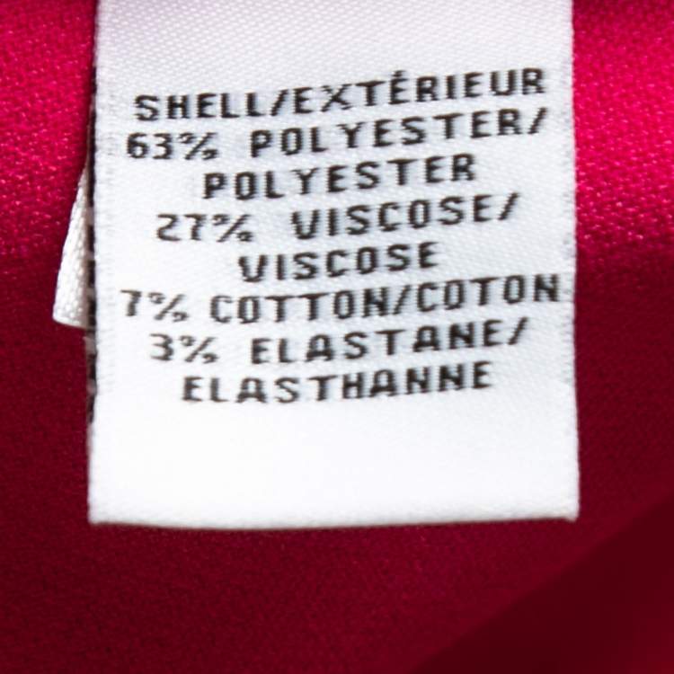 Pre Owned Diane Von Furstenberg Pink Colorblock Crepe Shift Dress S
