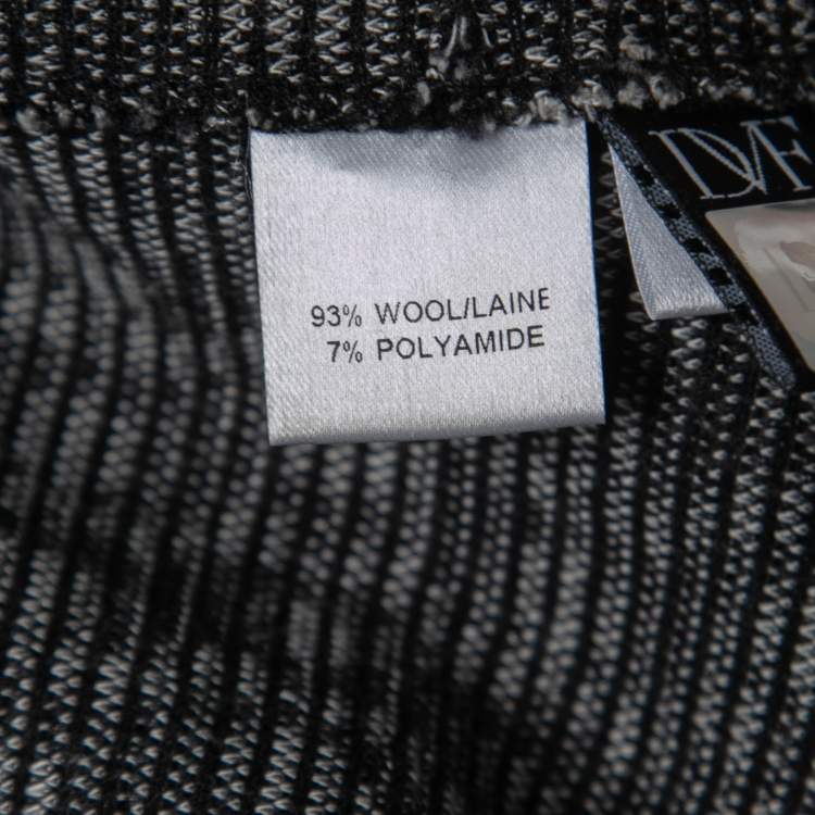 Pre Owned Diane von Furstenberg Black Wool Jacquard Kawa Mini Skirt S