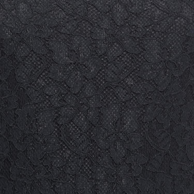 Pre Owned Diane Von Furstenberg Black Lace Zarita Dress M