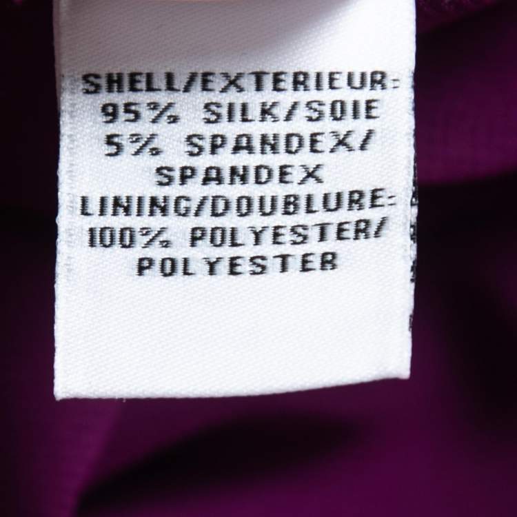 Pre Owned Diane Von Furstenberg Purple Silk Draped Midi Skirt S
