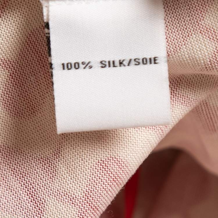 Pre Owned Diane Von Furstenberg Red Printed Silk New Julian Two Wrap Dress S