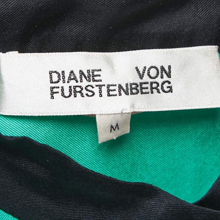 Pre Owned Diane Von Furstenberg Multicolor Silk Shirt Dress M