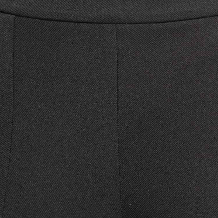 Pre Owned Diane Von Furstenberg Black Cotton Stretch Tapered Pants M