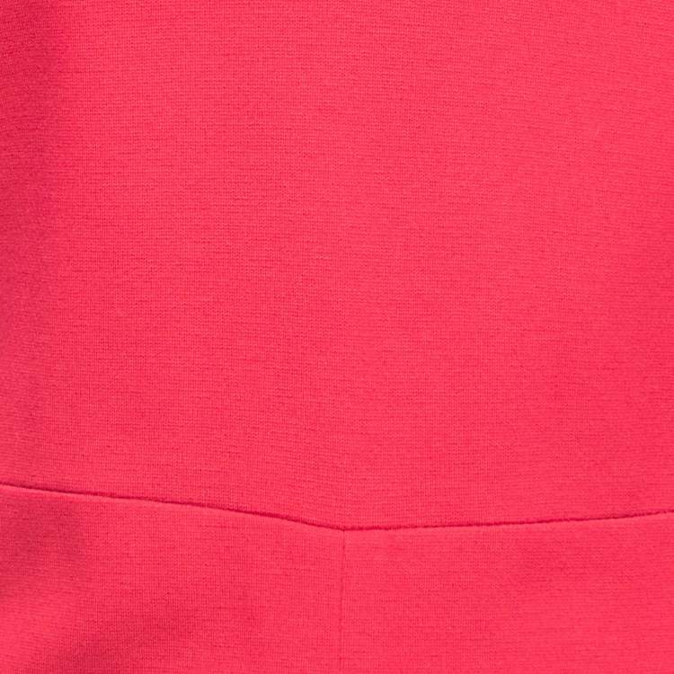 Pre Owned Diane Von Furstenberg Pink Knit Midi Dress S
