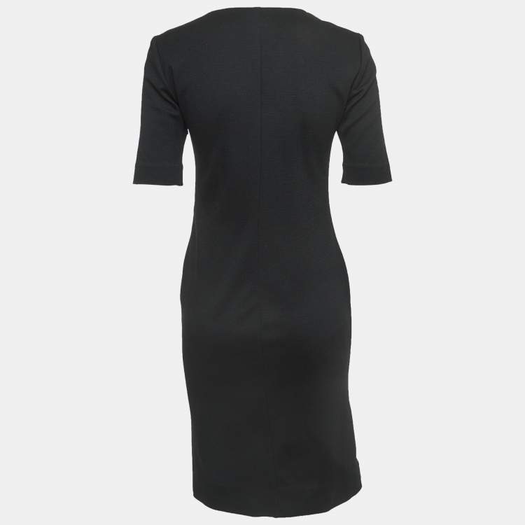 مملوكة مسبقًا Diane Von Furstenberg Black Knit V-Neck Dress S