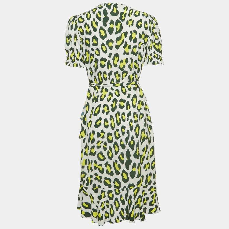 Diane von furstenberg leopard wrap dress on sale