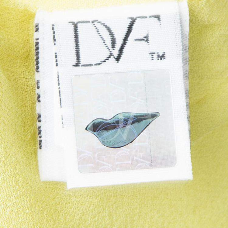 Pre Owned Diane Von Furstenberg Yellow Sleeveless Drop Waist Gagon Dress S