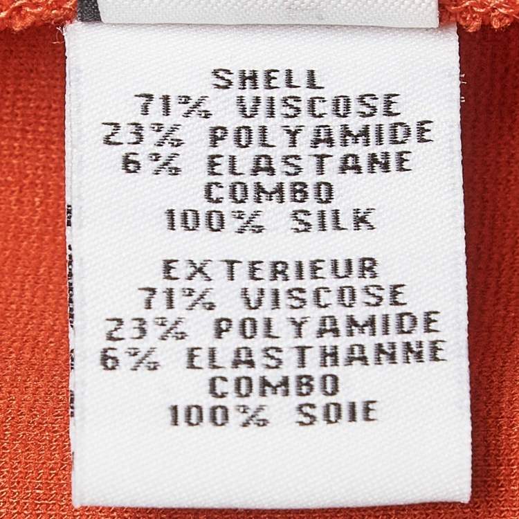 Pre Owned Diane Von Furstenberg Orange Knit Esme Pencil Skirt M