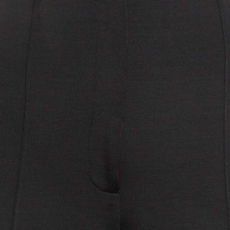Pre Owned Diane Von Furstenberg Black Stretch Knit Pants L