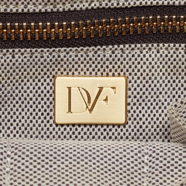 Pre Owned Diane Von Furstenberg Dark Brown Leather Harper Day Shoulder Bag