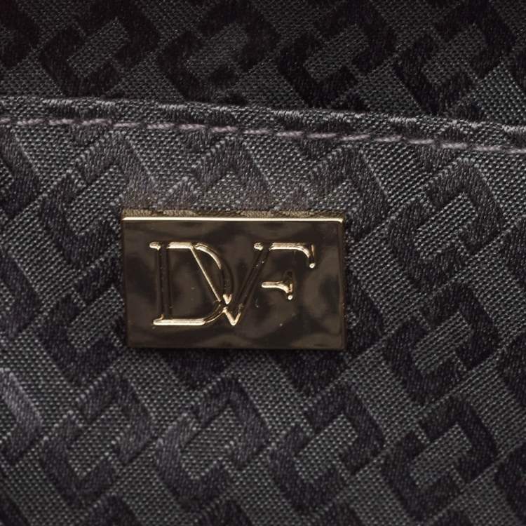 Pre Owned Diane Von Furstenberg Gold Quilted Leather Lytton Minaudiere Clutch