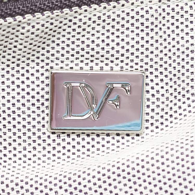 Pre Owned Diane Von Furstenberg Blue Leather Drew Bucket Tote
