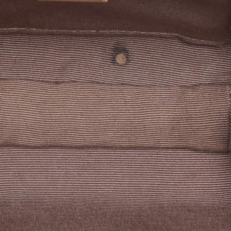 Pre Owned Diane Von Furstenberg Tonda Black Leather Minaudière Clutch