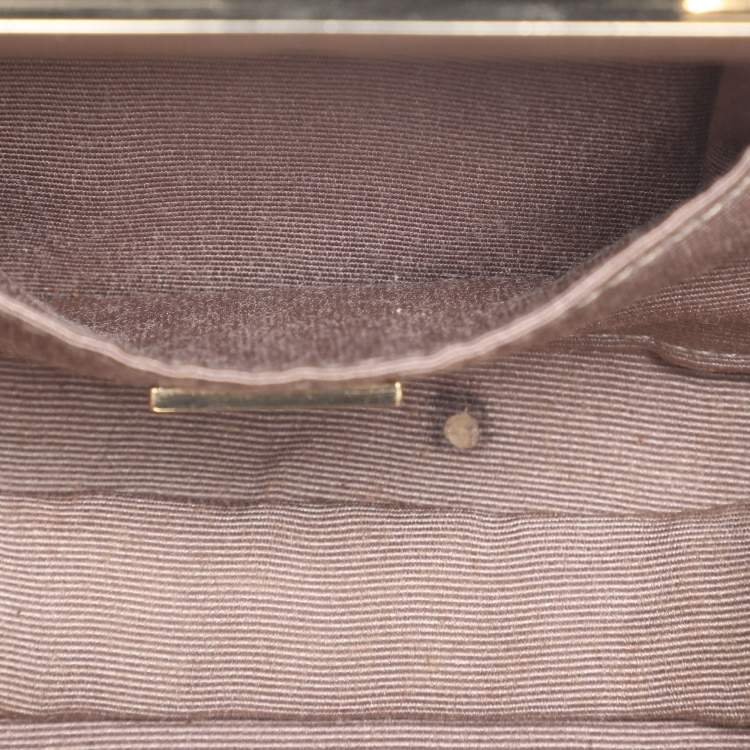 Pre Owned Diane Von Furstenberg Tonda Black Leather Minaudière Clutch