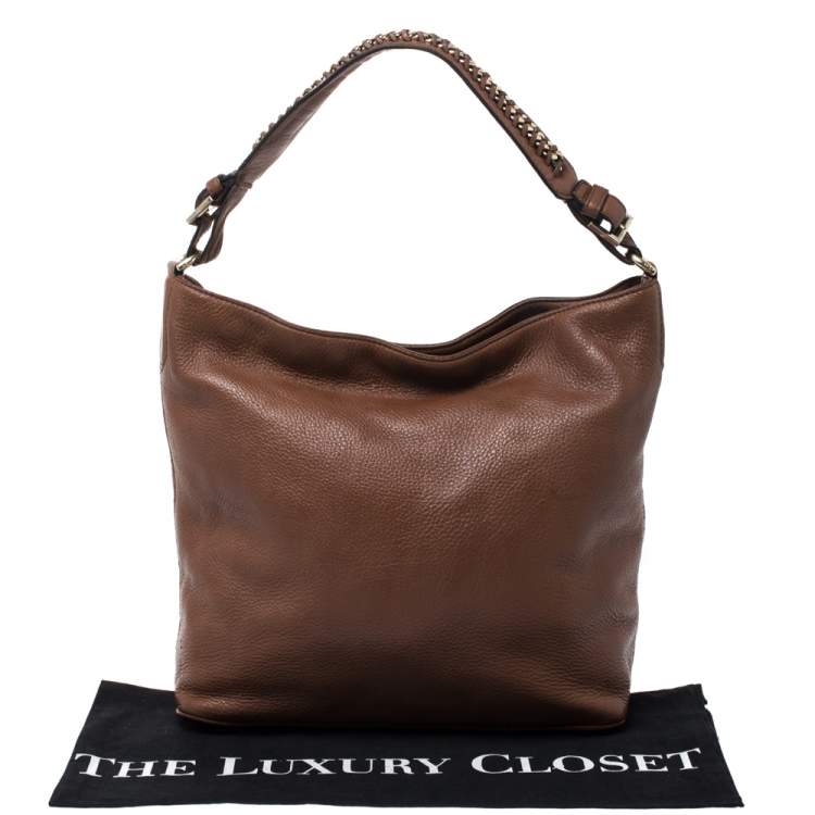 Pre Owned Diane von Furstenberg Brown Synthetic Leather Iggy Shoulder Bag