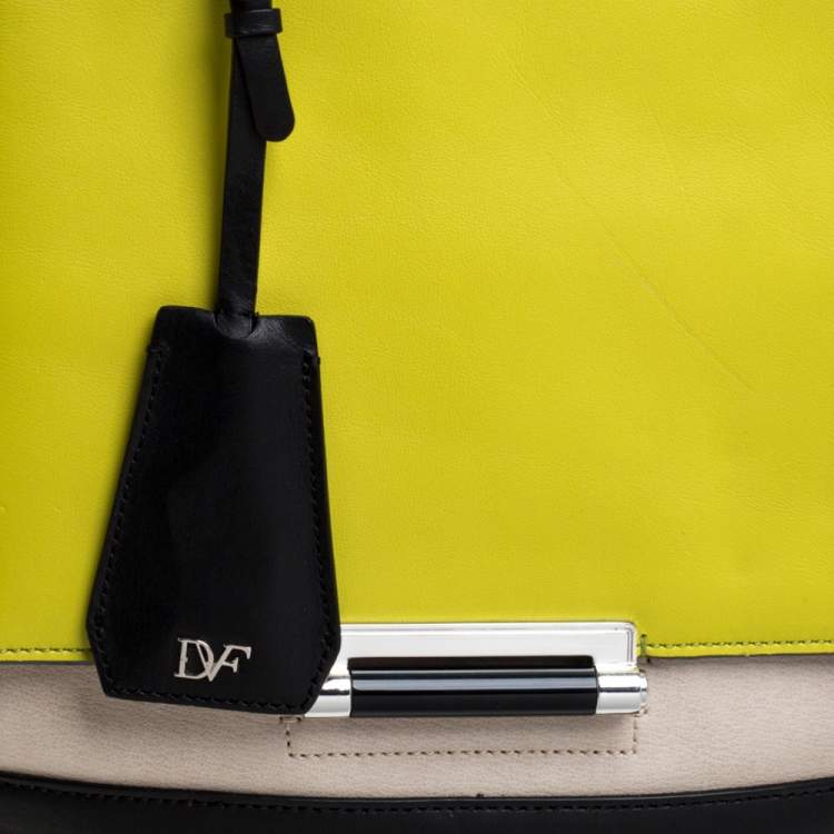 Pre Owned Diane von Furstenberg Multicolor Leather Top Handle Bag