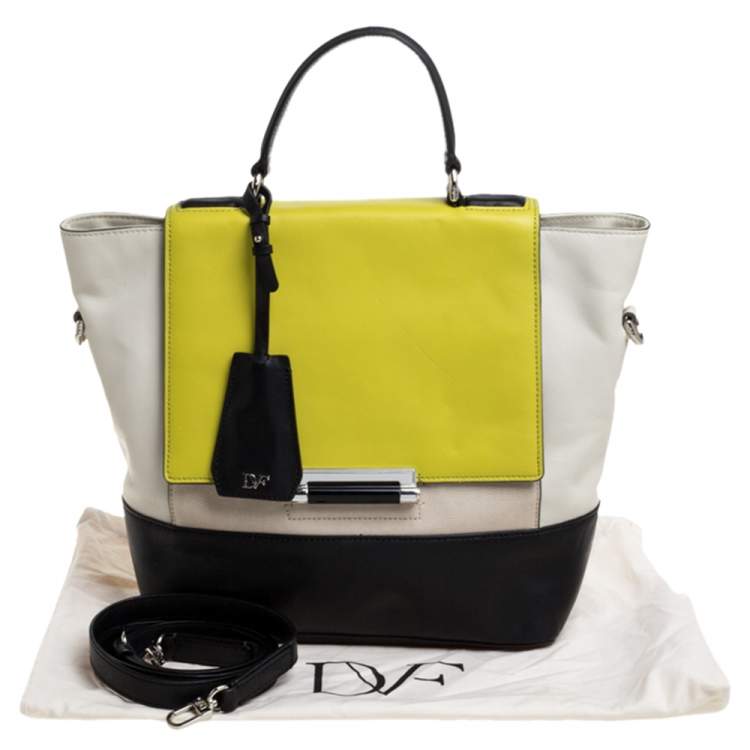 Pre Owned Diane von Furstenberg Multicolor Leather Top Handle Bag