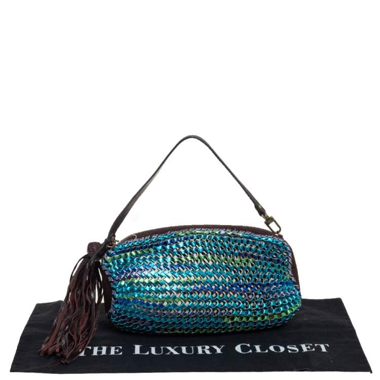 Pre Owned Diane Von Furstenberg Multicolor Leather and Suede Stephanie Slouchy Hobo