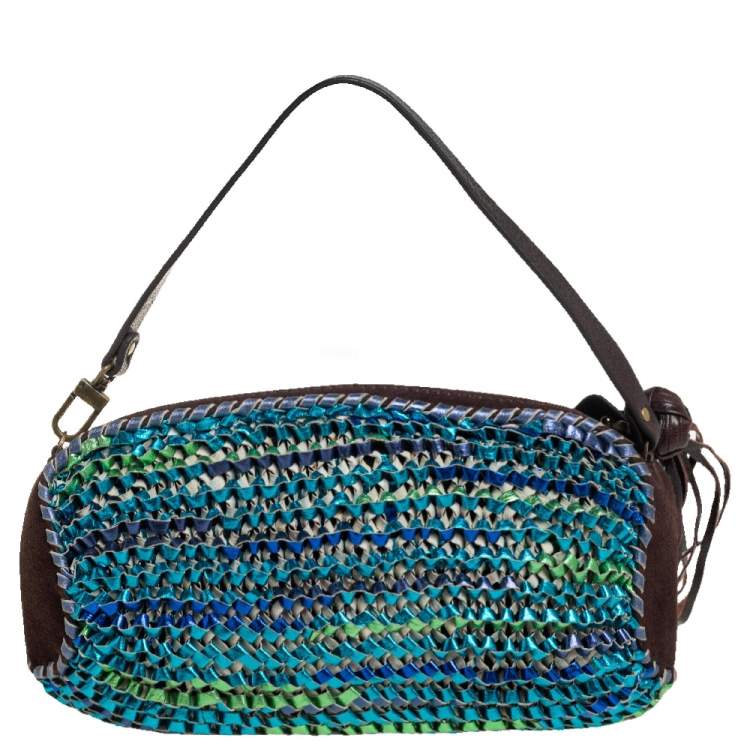 Pre Owned Diane Von Furstenberg Multicolor Leather and Suede Stephanie Slouchy Hobo