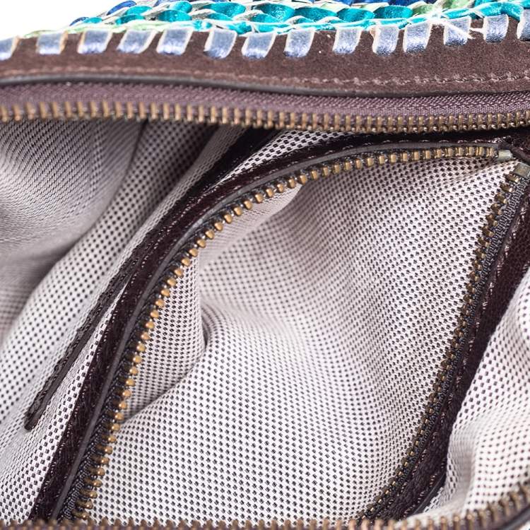 Pre Owned Diane Von Furstenberg Multicolor Leather and Suede Stephanie Slouchy Hobo