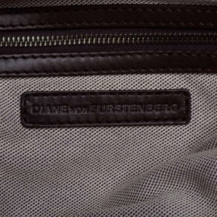 Pre Owned Diane Von Furstenberg Multicolor Chainlink Leather and Suede Medium Stephanie Hobo
