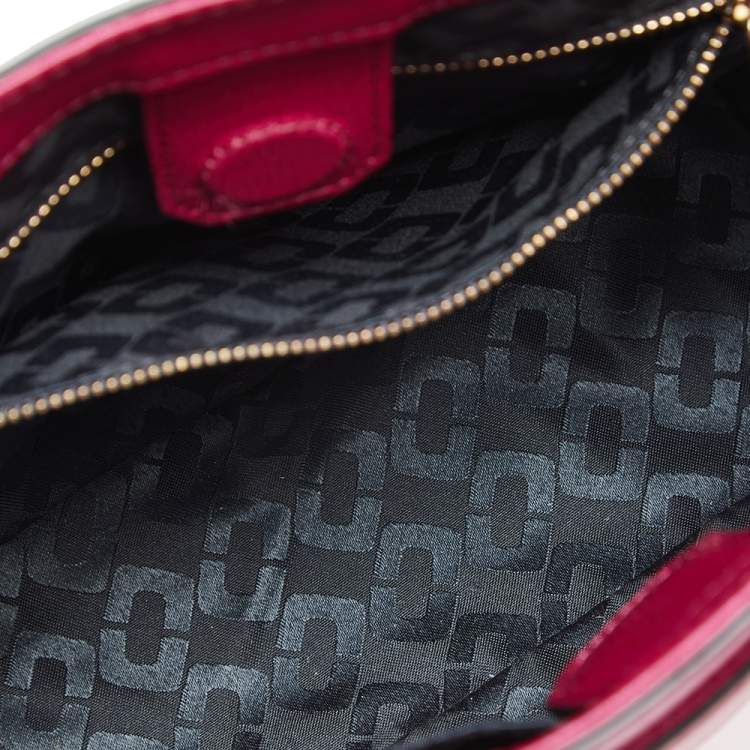 Pre Owned Diane von Furstenberg Fuchsia Leather On The Go Tote