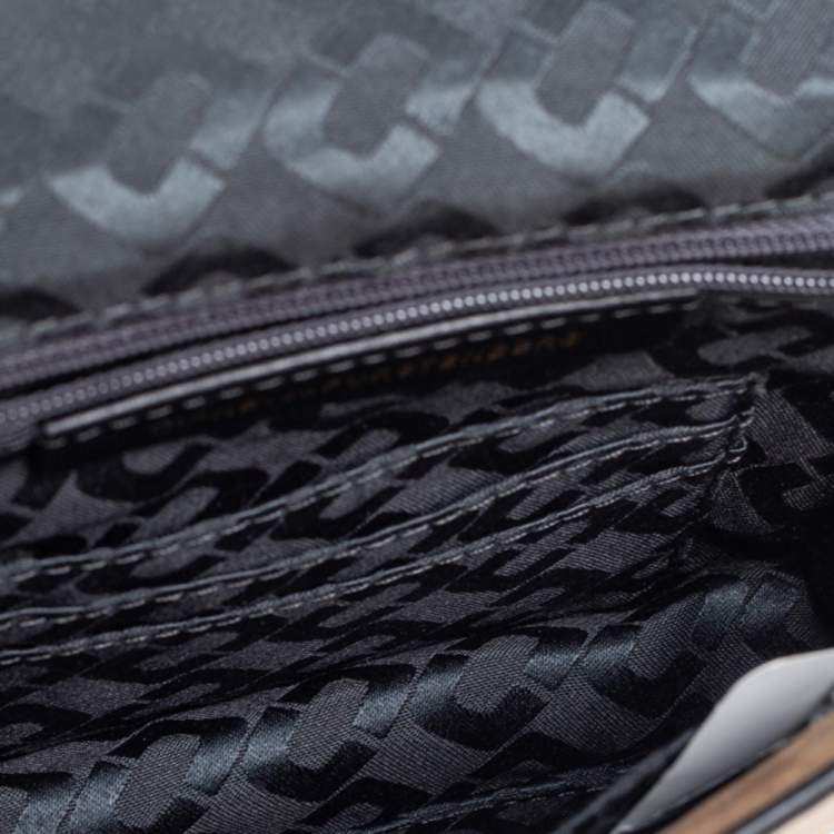 مملوكة مسبقًا Diane von Furstenberg Beige Croc Embossed Nubuck Leather 440 Les Crossbody Bag