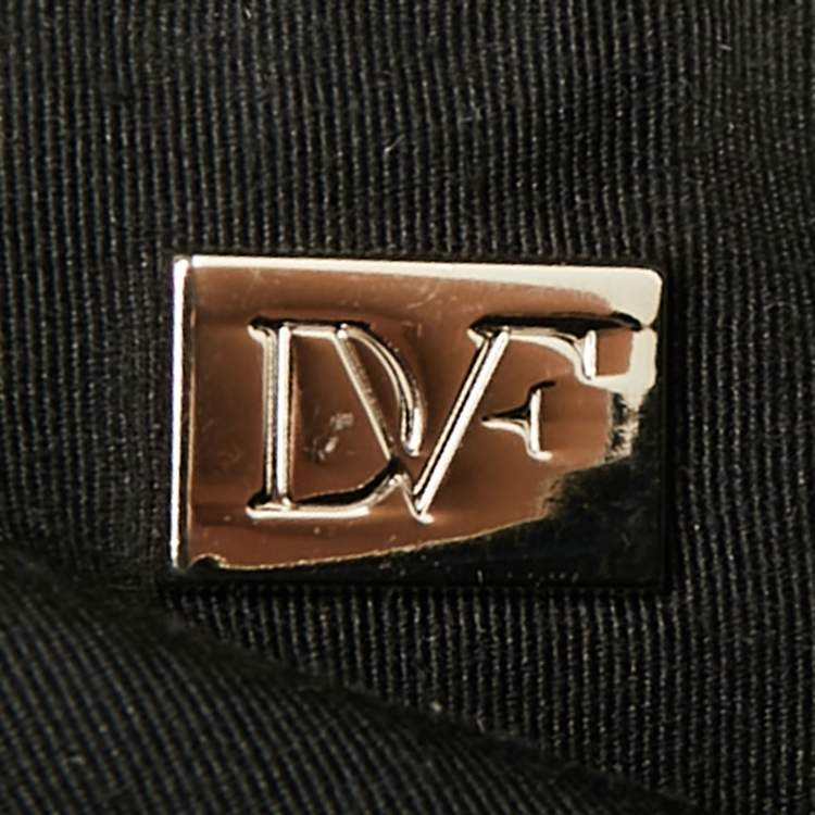 Pre Owned Diane Von Furstenberg Blue Leather Satchel 