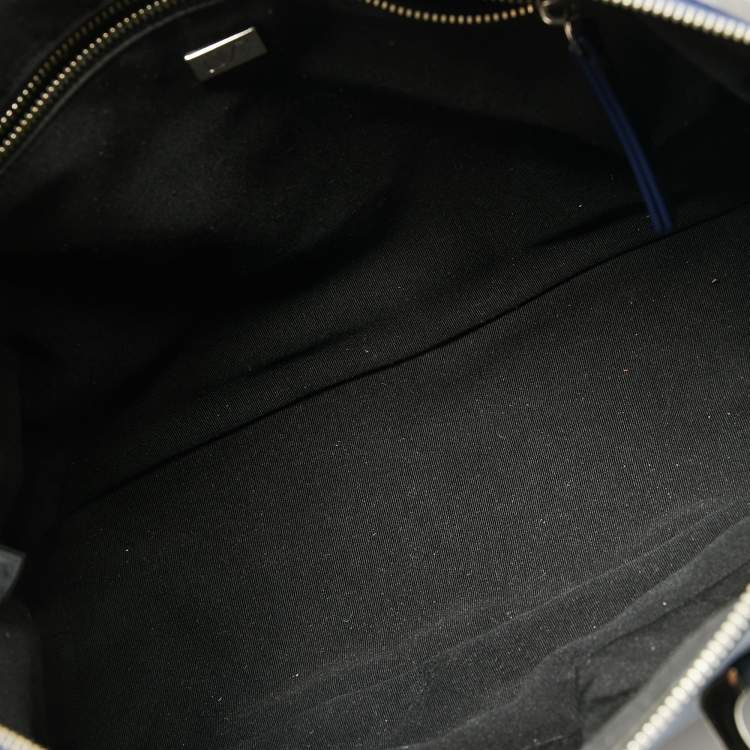 Pre Owned Diane Von Furstenberg Blue Leather Satchel 
