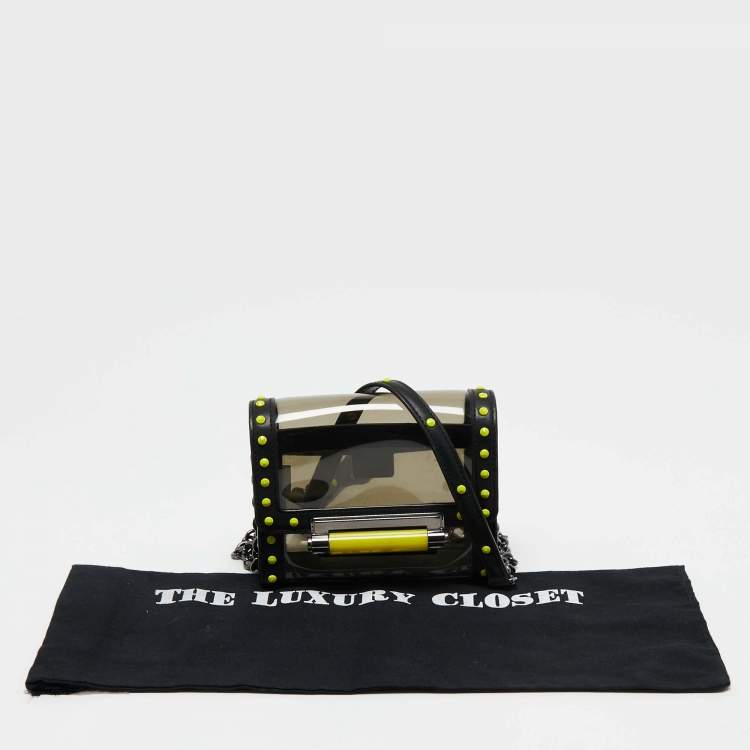 Pre Owned Diane Von Furstenberg Black Plexi  Shoulder Bag